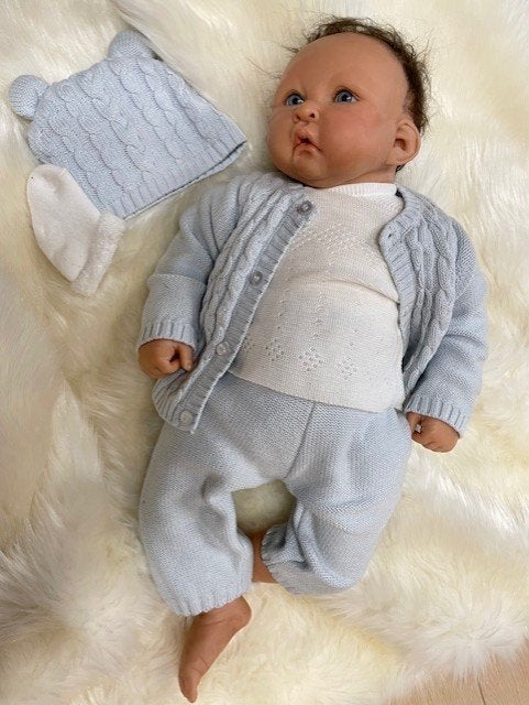 Nel de Man OOAK baby j modelene ong 56cm., Verzamelen, Ophalen of Verzenden, Zo goed als nieuw, Babypop, Levensecht of Reborn