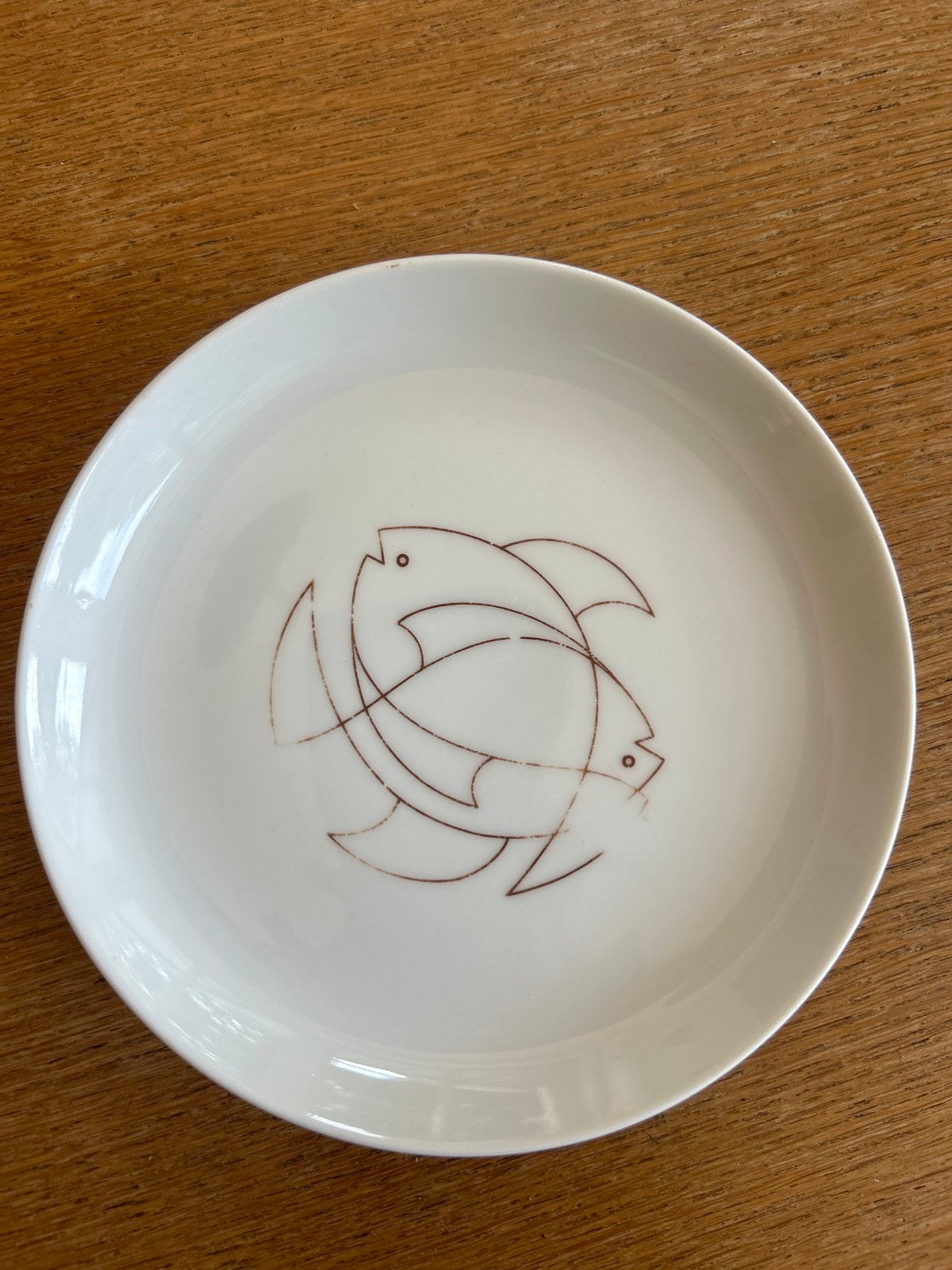 Arzberg: Vintage Gustav Weyen Bremerhaven bord met vissen, Ophalen of Verzenden