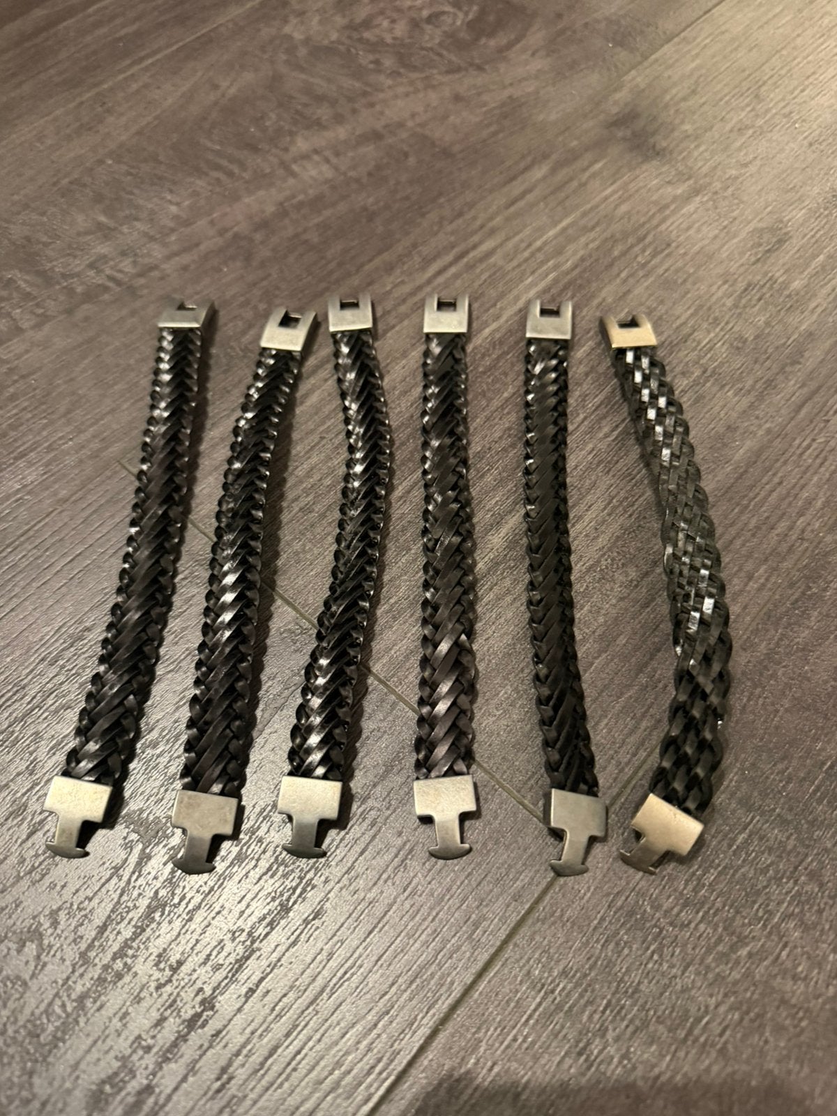 Partij 6 stuks stoere gevlochten armbanden A32/12, Ophalen of Verzenden, Nieuw