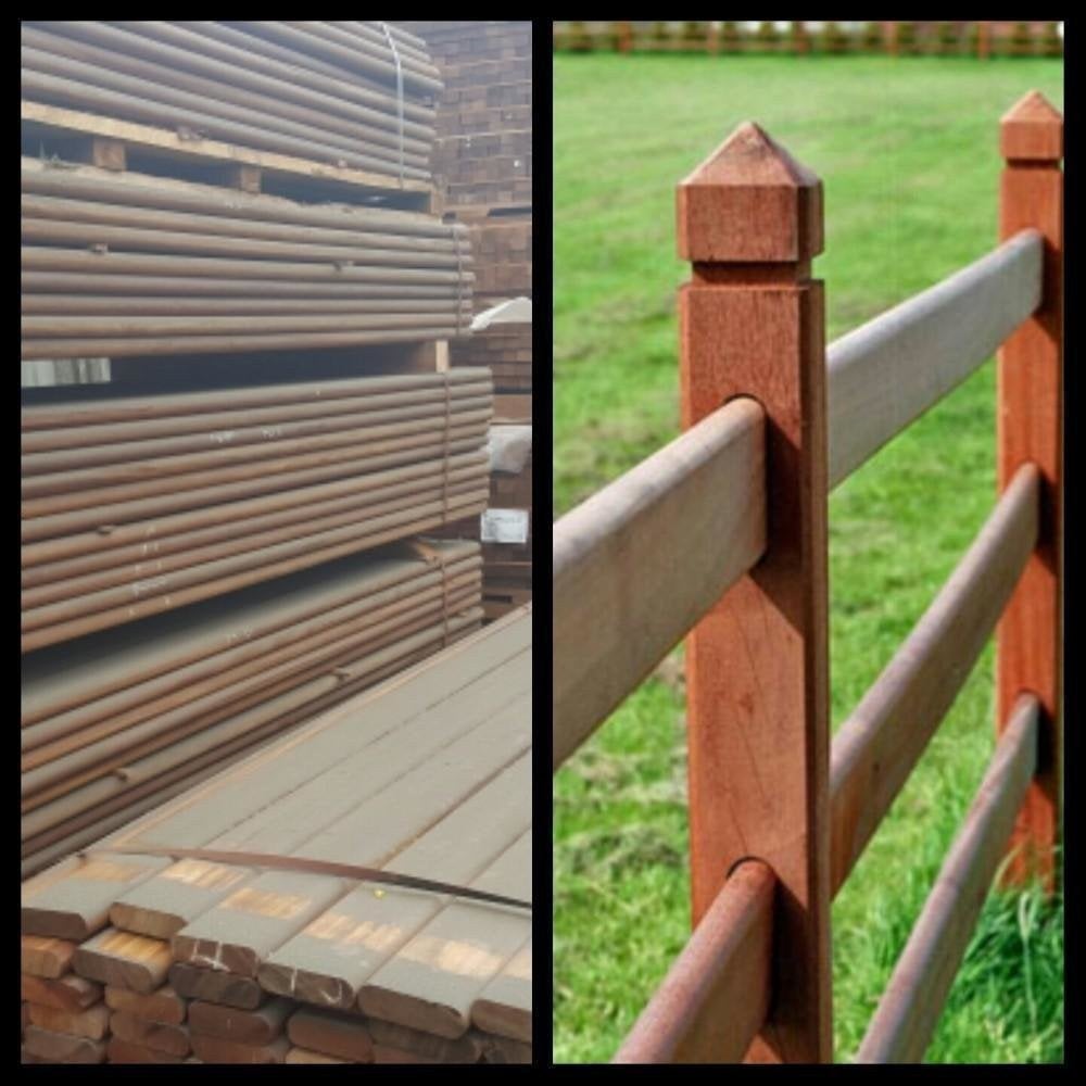 HARDHOUTEN PLANKEN VOOR OMHEININGEN ETC 35X125MM, Tuin en Terras, Tuinhekken en Hekwerk, Ophalen, Nieuw, Hout, Tuinhek