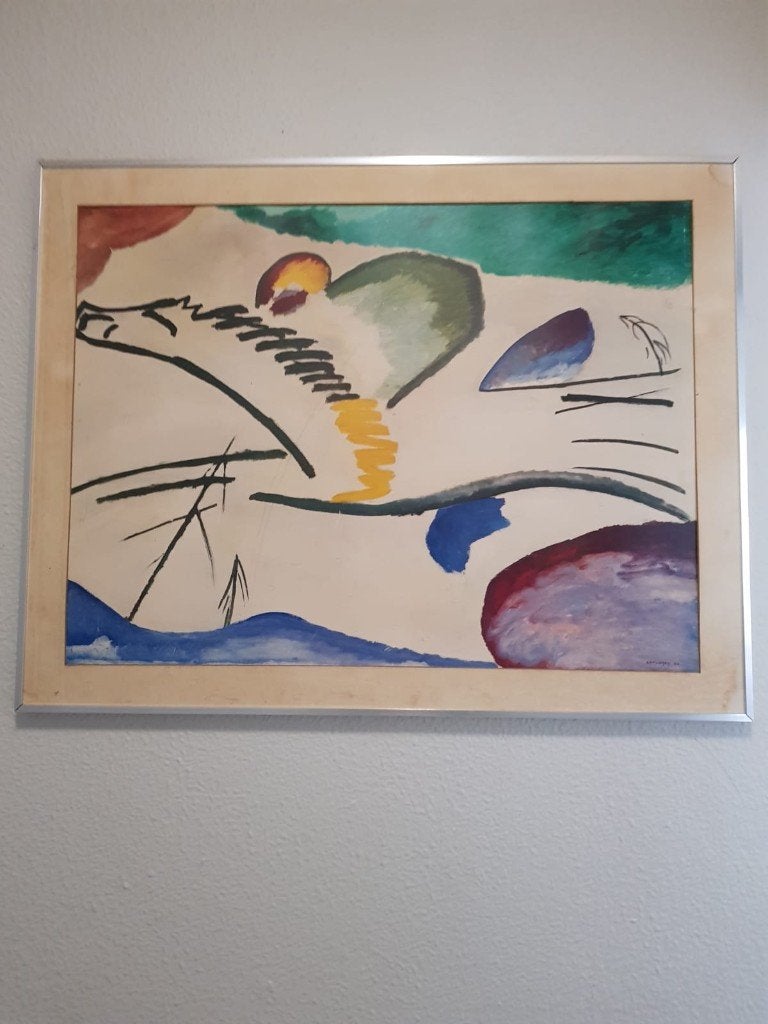Lijst zilverkleurig, br. 90,5 cm - h 71 cm, d bijna 3 cm, Ophalen, Gebruikt, Met passe-partout, 90 cm