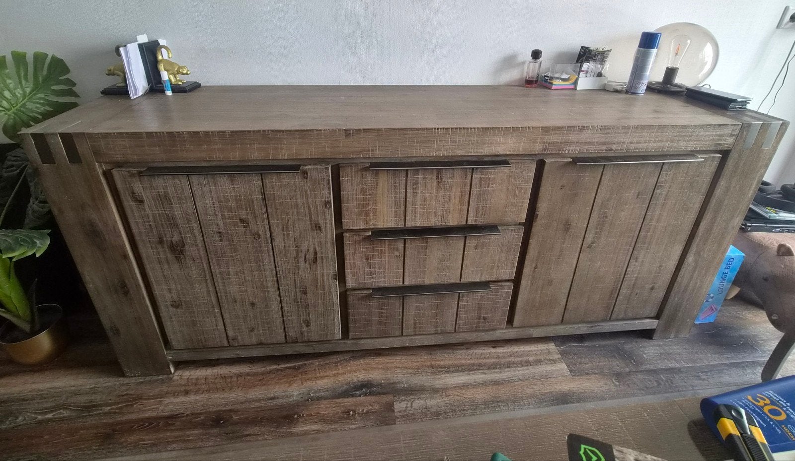 Pronto Wonen Bassano dressoir 200x86x45 cm, Ophalen, Gebruikt, Landelijk, Robuust, 150 tot 200 cm