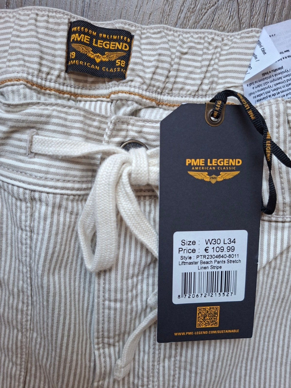 PME LEGEND Liftmaster linnen broek W30 L34, Kleding | Heren, Spijkerbroeken en Jeans, Ophalen of Verzenden, Nieuw, W32 (confectie 46) of kleiner