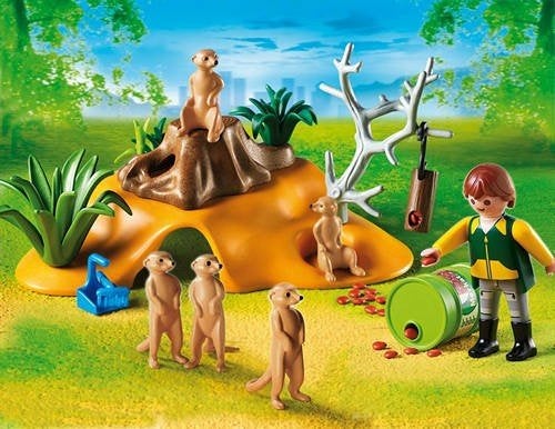 Playmobil 4853 Stokstaartjes Verblijf, Ophalen of Verzenden, Zo goed als nieuw, Complete set