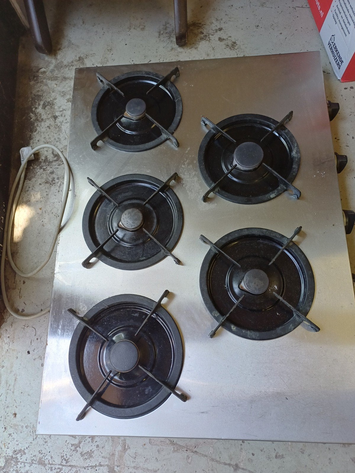 5 pits gasfornuis, Witgoed en Apparatuur, Kookplaten, Ophalen, Vrijstaand, Gas