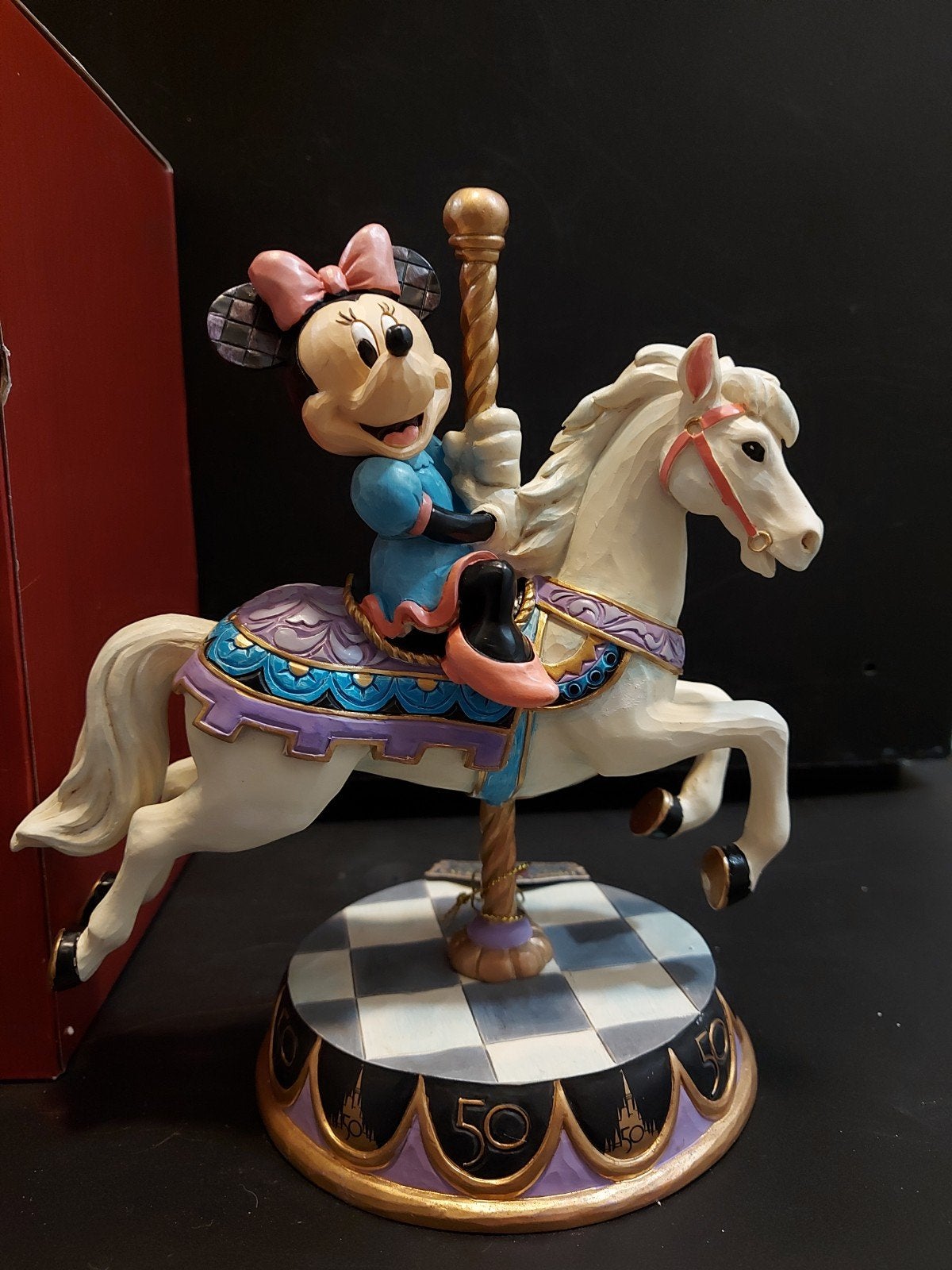 Jim Shore Disney Traditions Minnie Mouse parc exclusive, Ophalen of Verzenden, Mickey Mouse, Zo goed als nieuw, Beeldje of Figuurtje