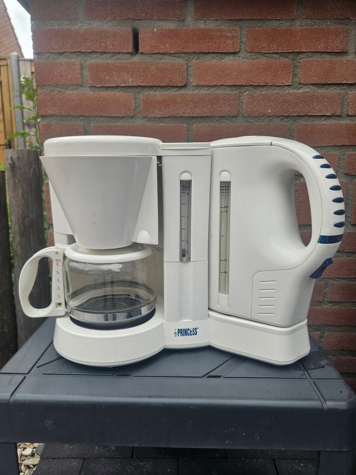 Princess Koffiezetapparaat met Waterkoker Combi, Witgoed en Apparatuur, Koffiezetapparaten, Gebruikt, Gemalen koffie, Ophalen of Verzenden