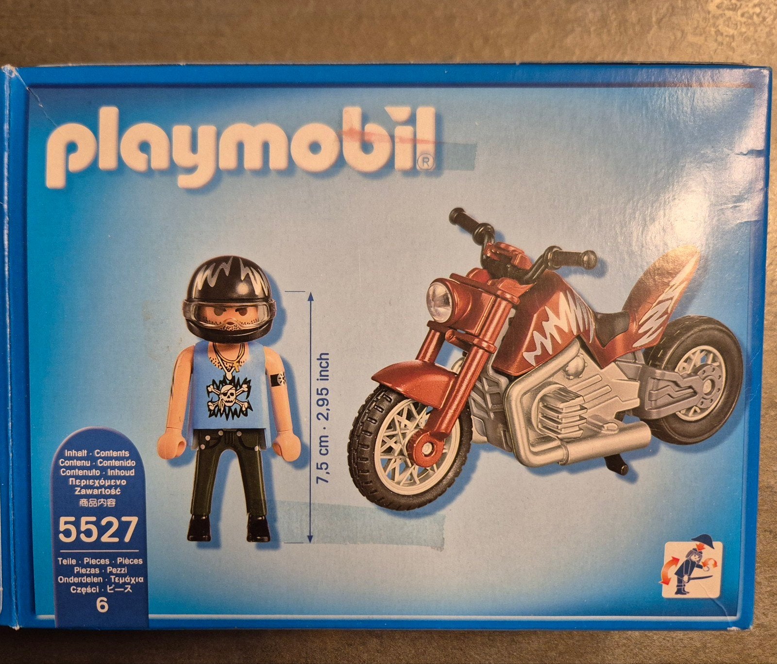 Playmobil Sports & Action Motorrijder met Chopper 5527, Kinderen en Baby's, Speelgoed | Playmobil, Complete set, Voertuig, Ophalen of Verzenden