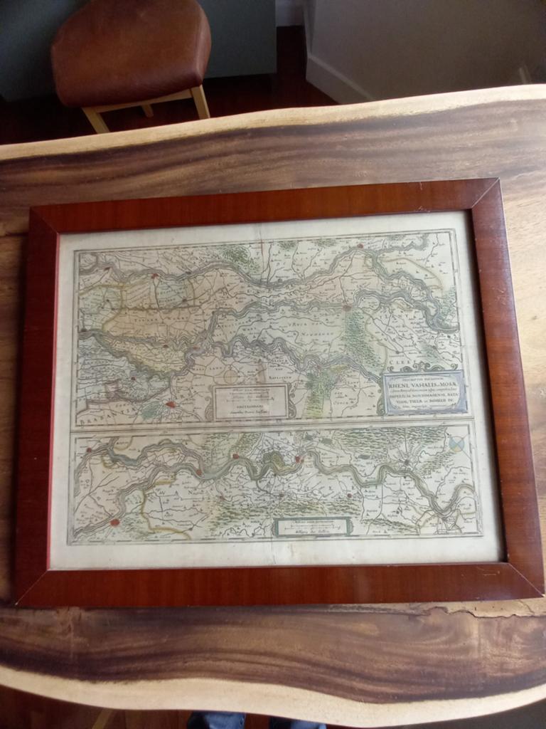Landkaart Rheni Vahalis Mosae, Boeken, Ophalen of Verzenden