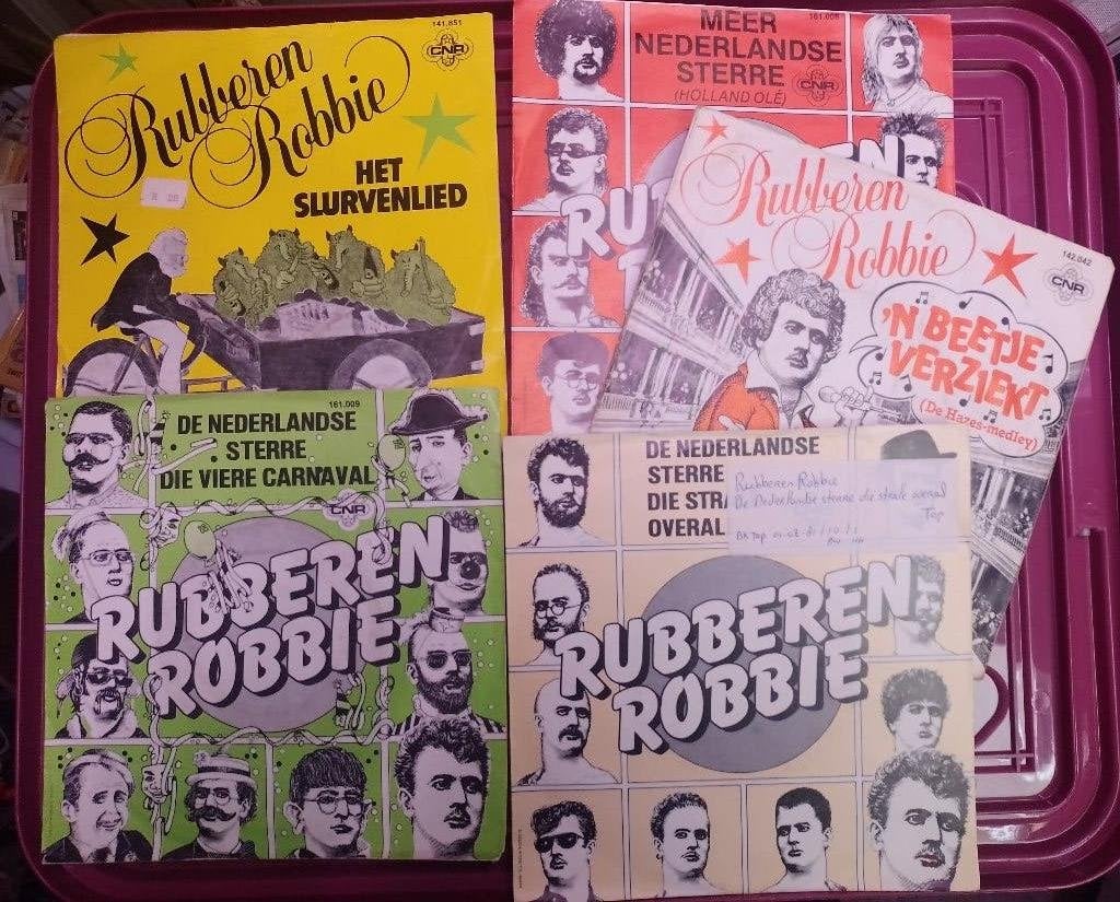 5 singles Rubberen Robbie., Ophalen of Verzenden, Gebruikt, 7 inch, Nederlandstalig