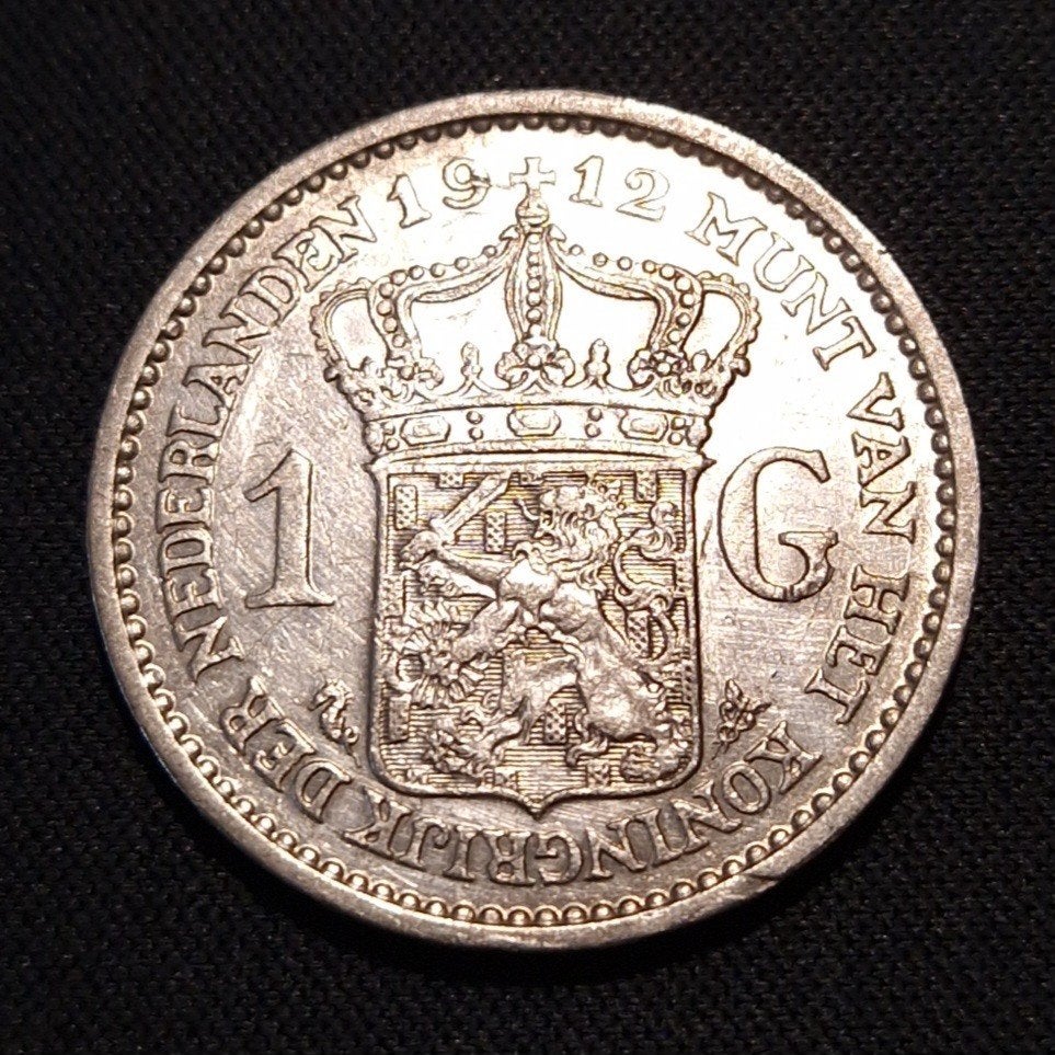 1 gulden 1912, 1 gulden, Verzenden, Zilver, Koningin Wilhelmina