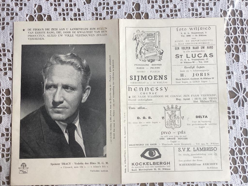 Reclame folder filmsterren chocolade Kwatta, Ophalen of Verzenden, Overige typen