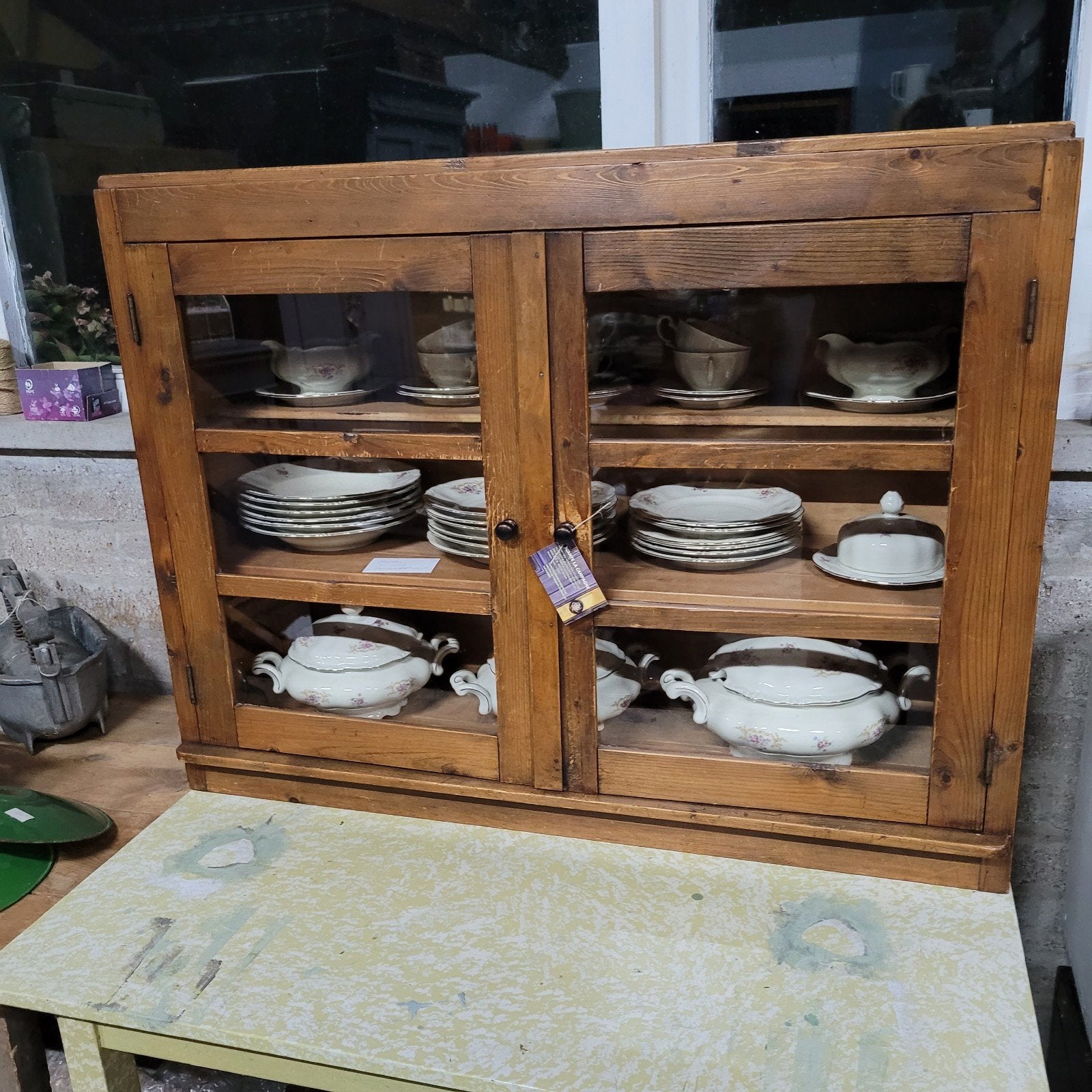 Brocante oude hangkast keukenkast muurkast opzetkast, Ophalen