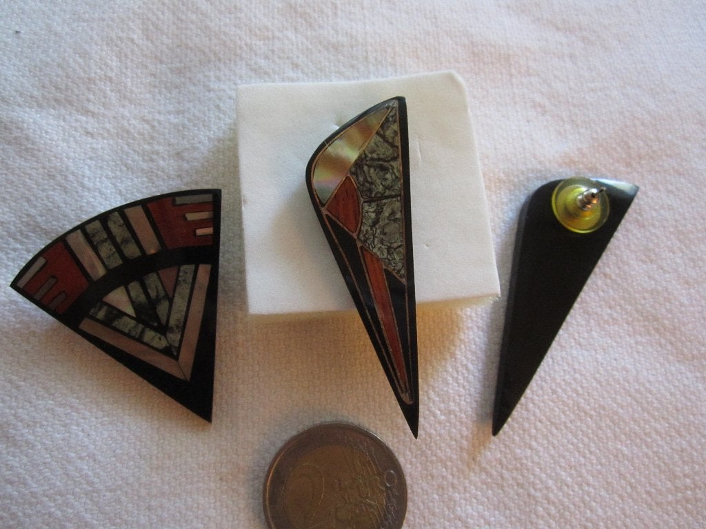 17.  Schitterend oud setje, broche + oorbellen, Ophalen, Overige materialen, Overige typen