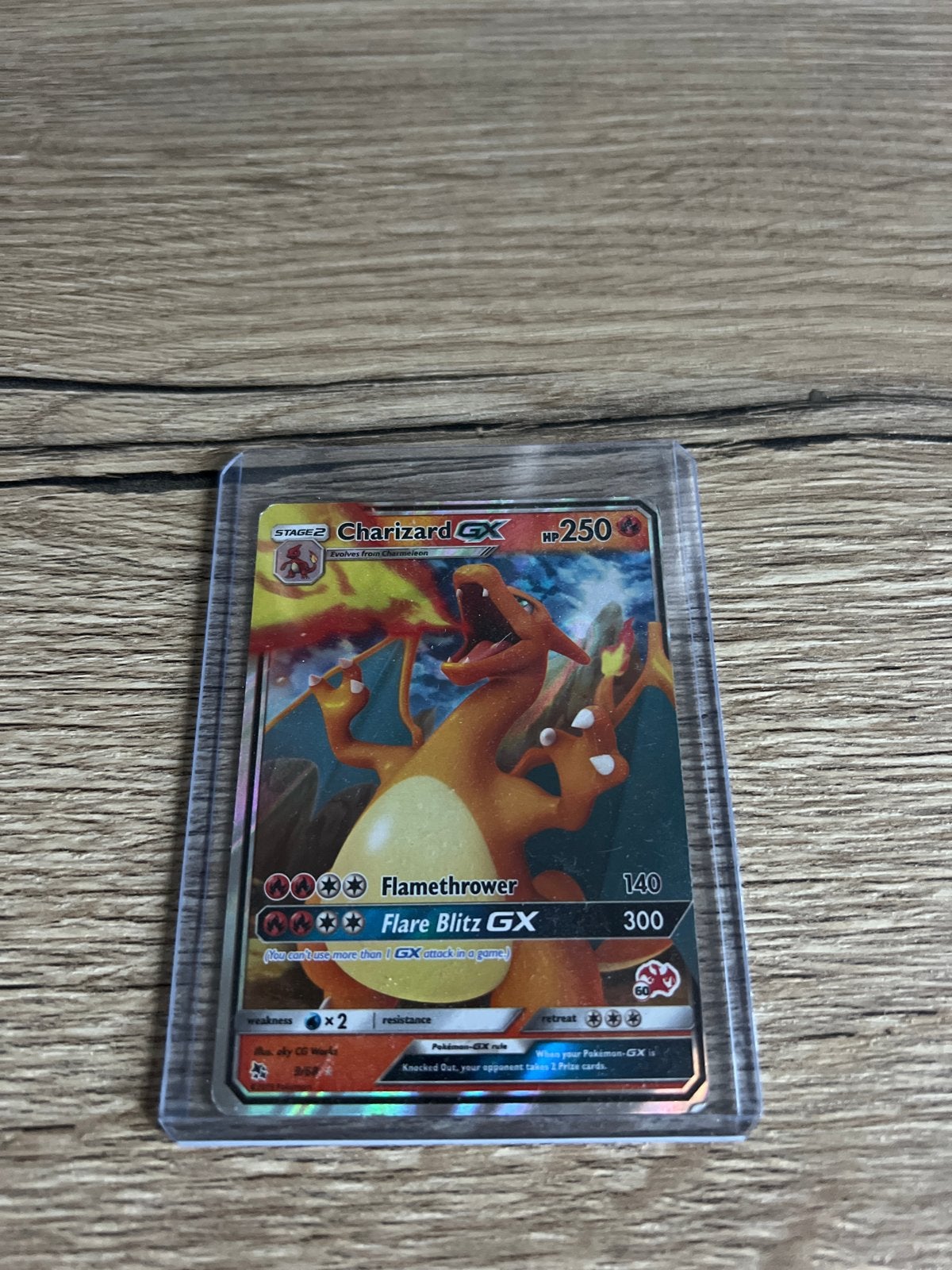 Pokémon Kaart Charizard GX HP 250, Ophalen, Zo goed als nieuw, Losse kaart