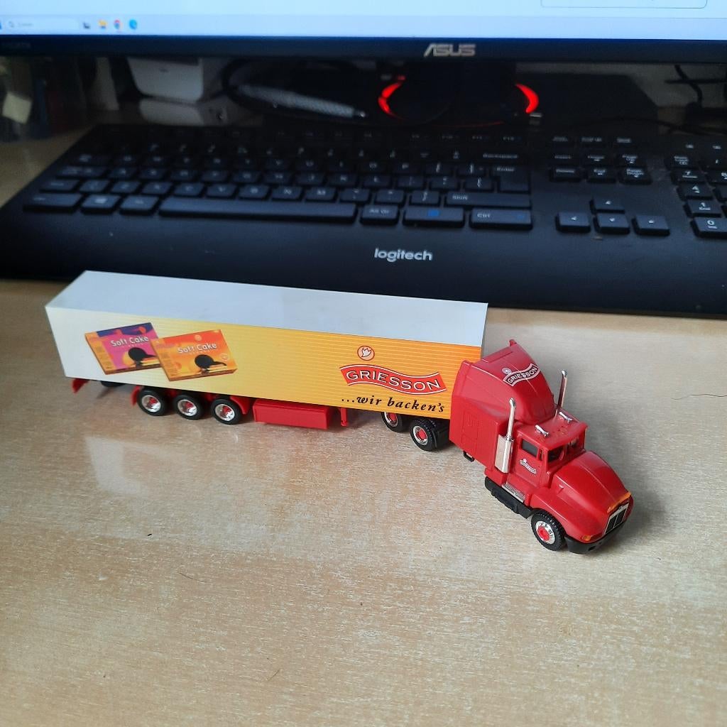 Herpa Kenworth T600 "Griesson", Ophalen of Verzenden, Zo goed als nieuw, Bus of Vrachtwagen, Herpa