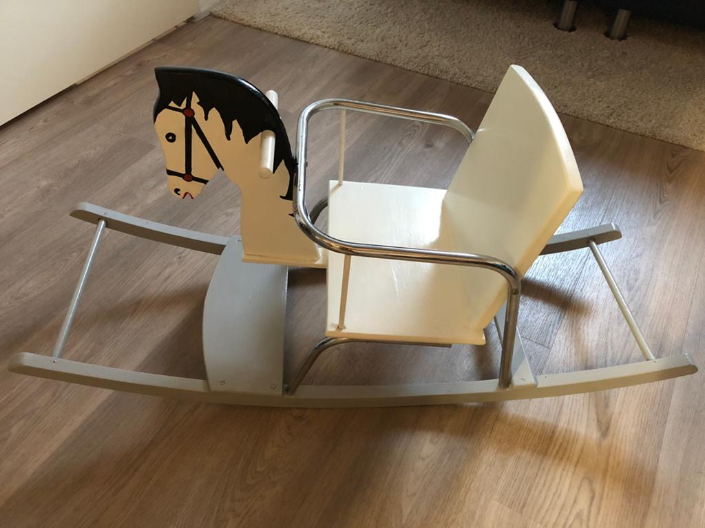Vintage houten hobbelpaard, Kinderen en Baby's, Ophalen, Gebruikt