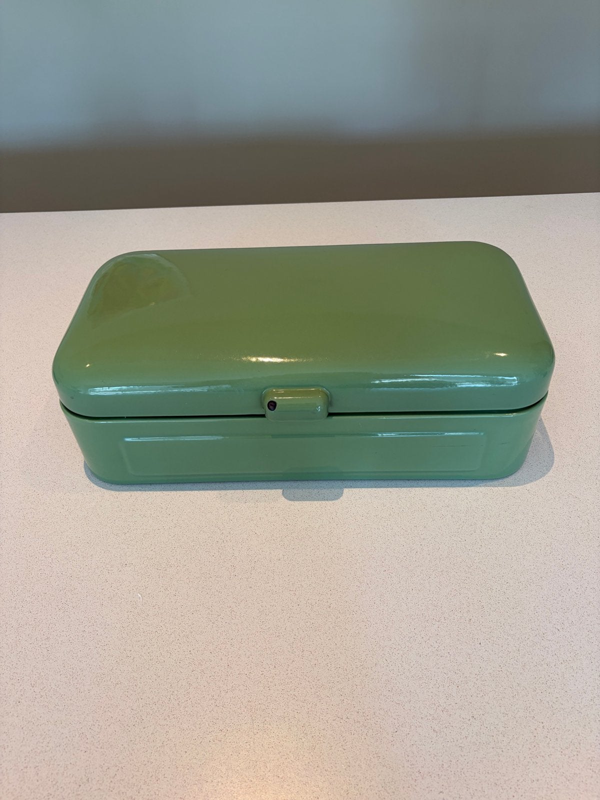 Vintage Broodbak Groen Emaille - Jaren '50/'60 Stijl, Ophalen of Verzenden