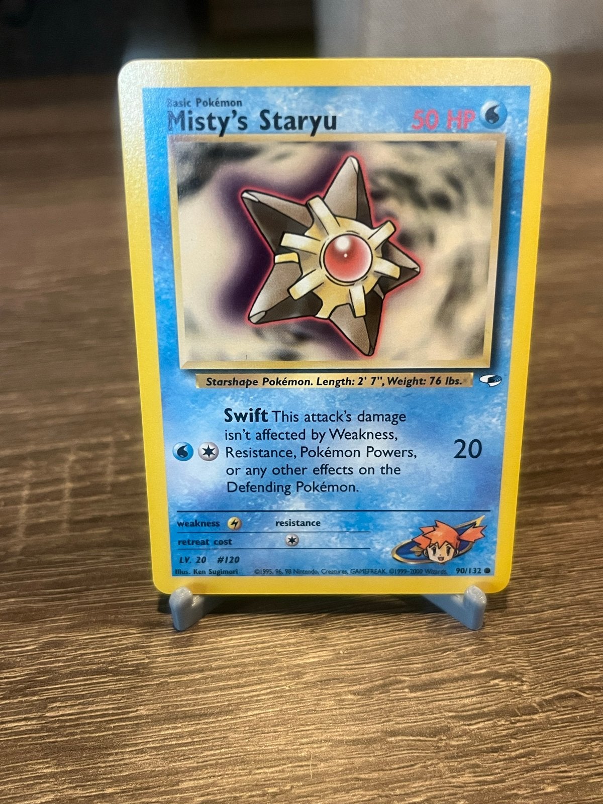 Misty's Staryu (90/132) - Gym Heroes - EX, Ophalen of Verzenden, Zo goed als nieuw, Losse kaart