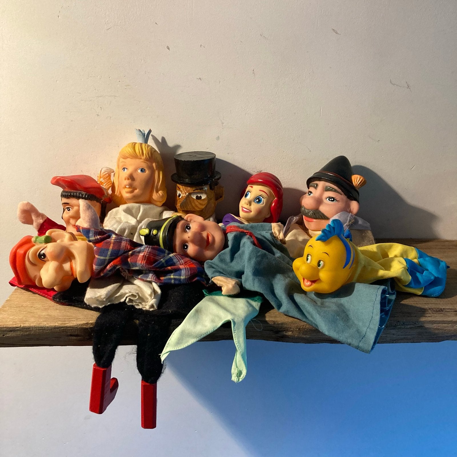 8 poppenkastpoppen - oud en modern, Ophalen of Verzenden
