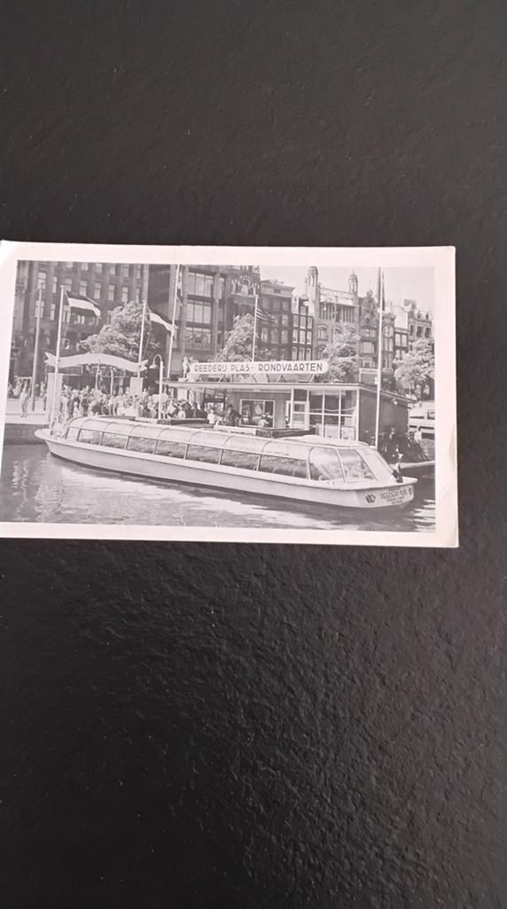 Zeldzame Ansichtkaart Reederij Plas Rondvaarten Amsterdam, Ophalen of Verzenden, 1960 tot 1980, Ongelopen, Noord-Holland