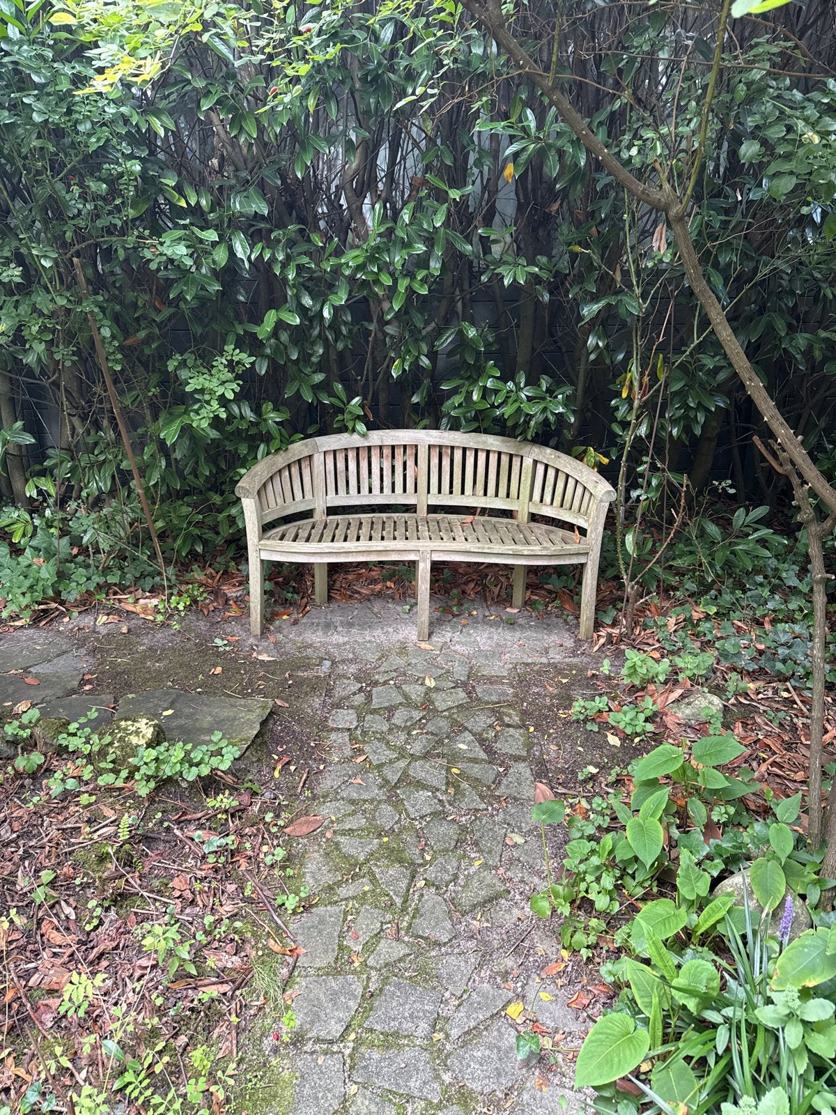 Heel en stevig bananenbankje, Ophalen, Gebruikt, Hout