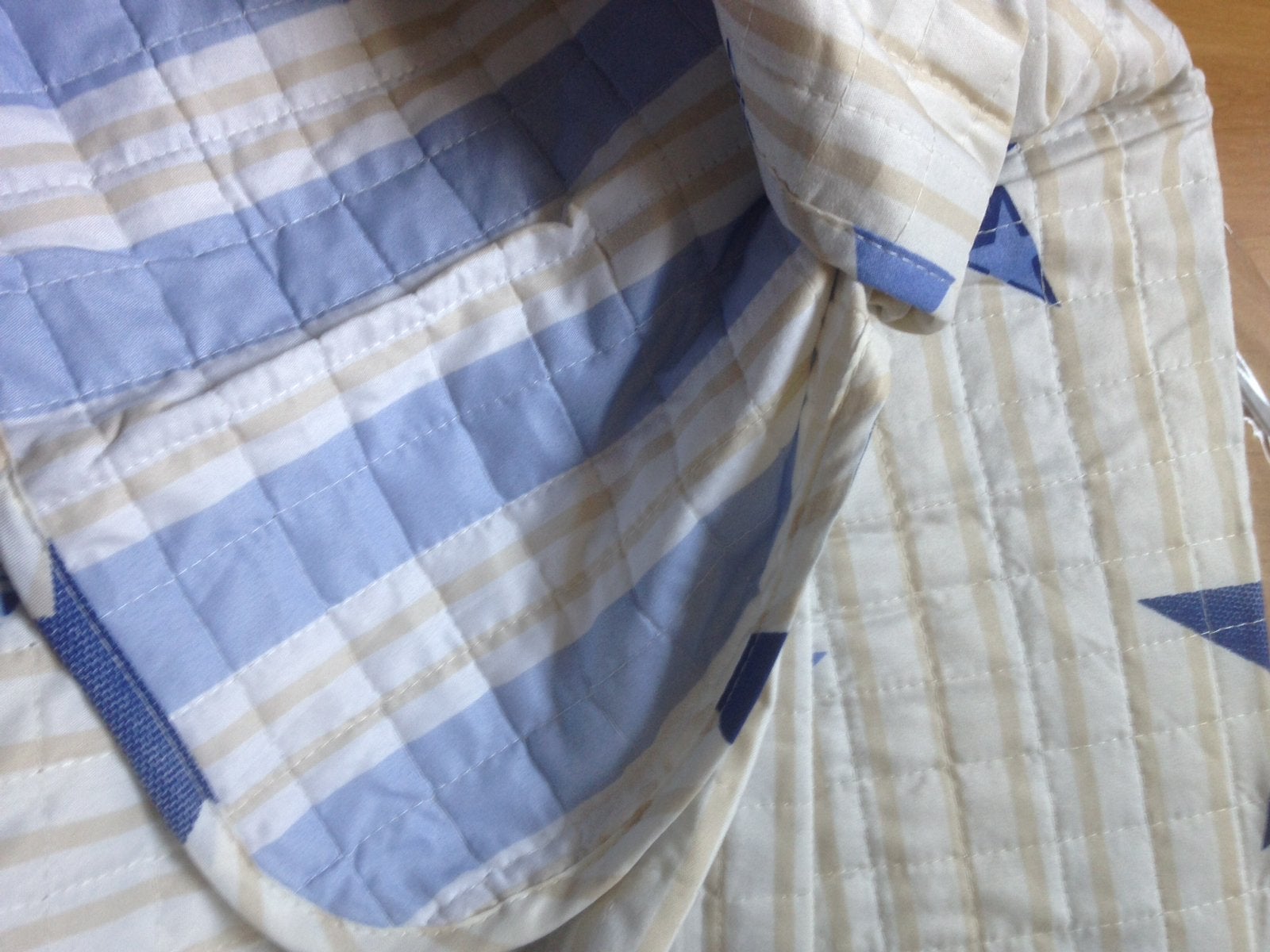 Nieuw kleed / sprei met strepen en sterren, 130 cm, Nieuw, Plaid, Blauw