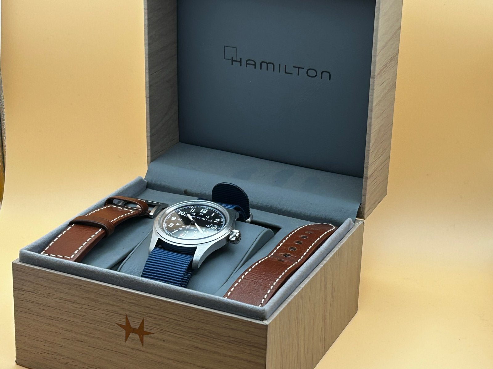Hamilton Khaki Field Murph horloge, Ophalen of Verzenden, Waterdicht, Zo goed als nieuw, Zwart