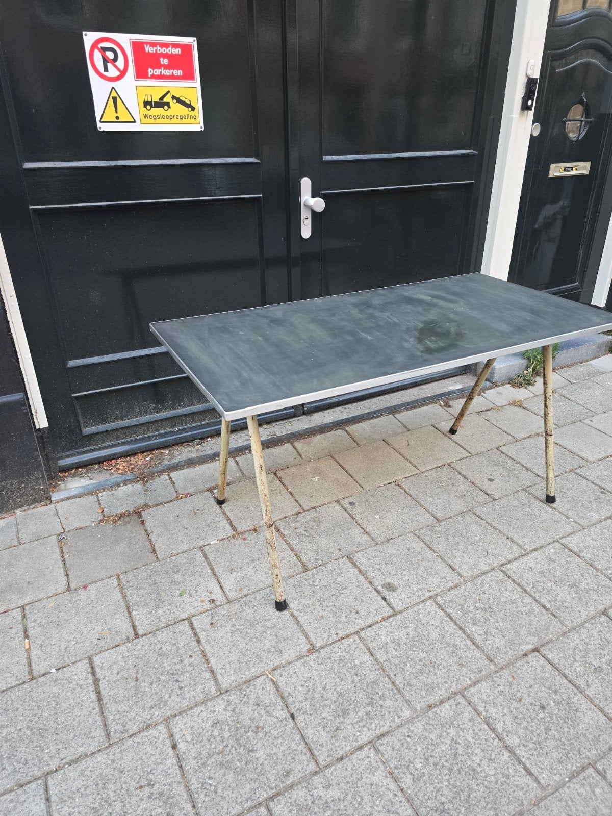 Industriële eettafel / werktafel, Ahrend, De Cirkel,  Gispen, Huis en Inrichting, Tafels | Eettafels, Ophalen, Industrieel, Vintage, Design