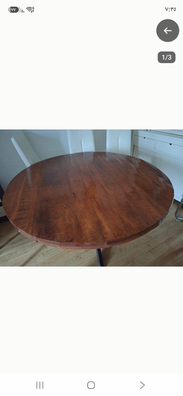 Robuuste ronde industriële eettafel (Ø 150 cm), Huis en Inrichting, Gebruikt, Rond, Vijf personen of meer, Industrieel