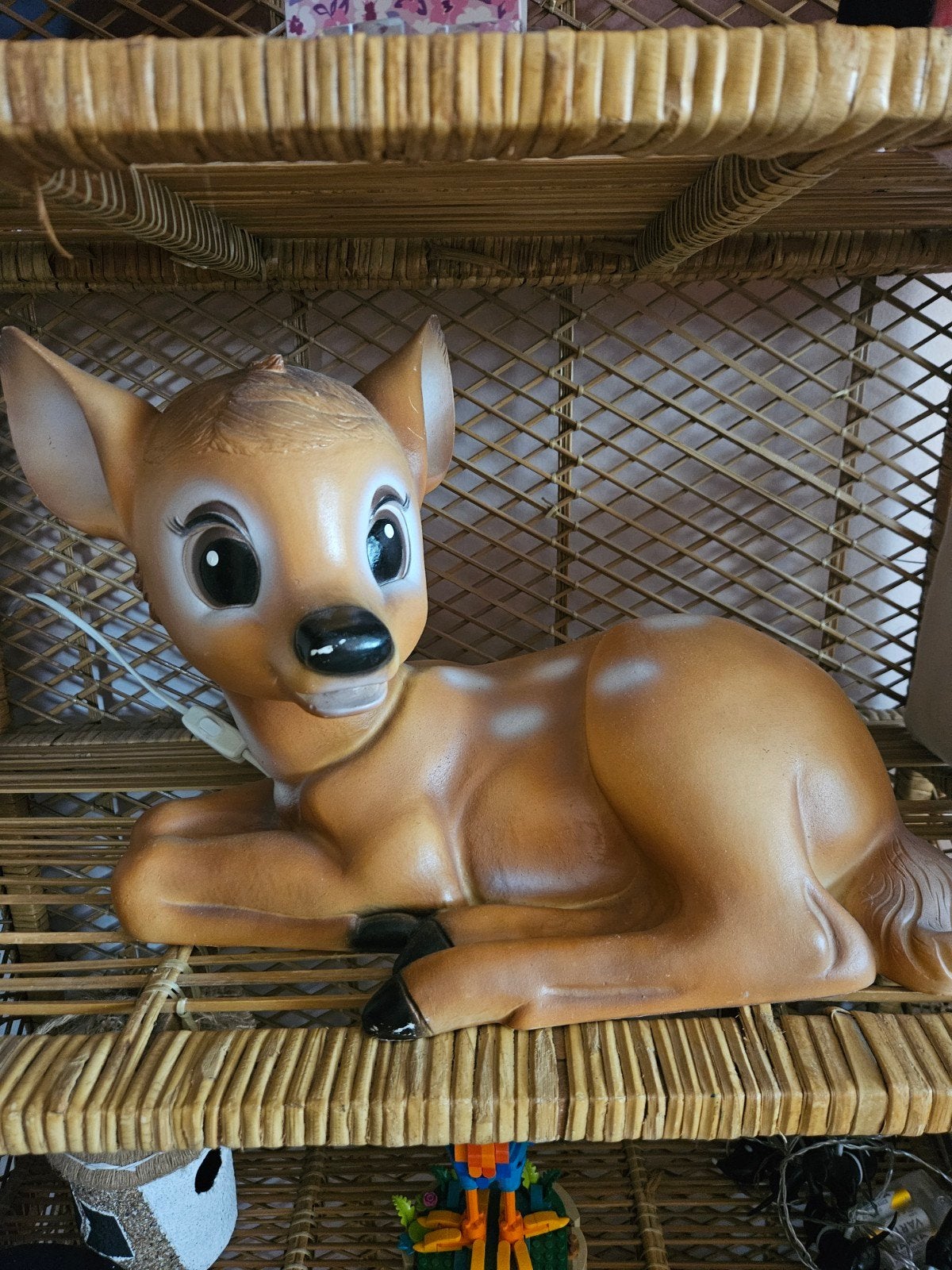 Heico Vintage Bambi lamp - Nachtlampje - Hertenlamp, Overige merken, Gebruikt, Kunststof, Overige fittingen