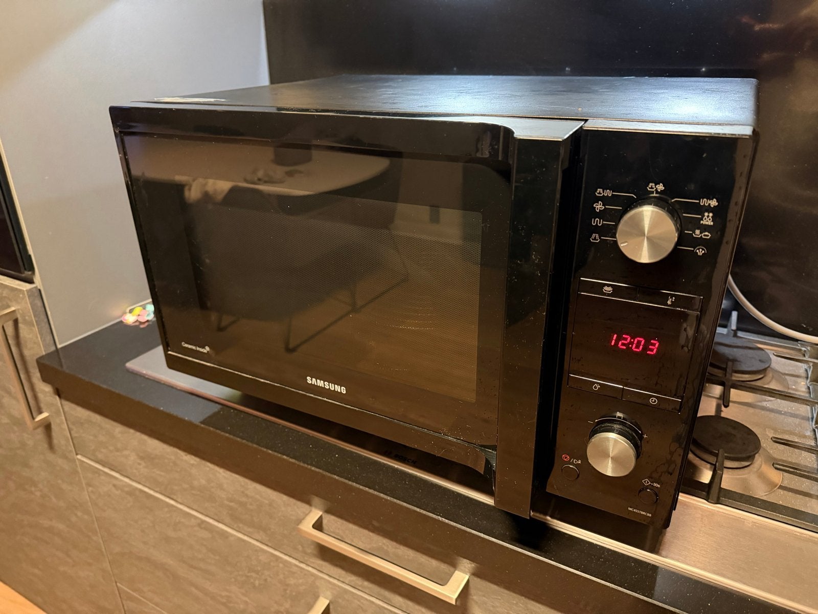 Samsung Combimagnetron MC35J8088LT/EN - Zwart, Ophalen, Combimagnetron, Gebruikt, 60 cm of meer
