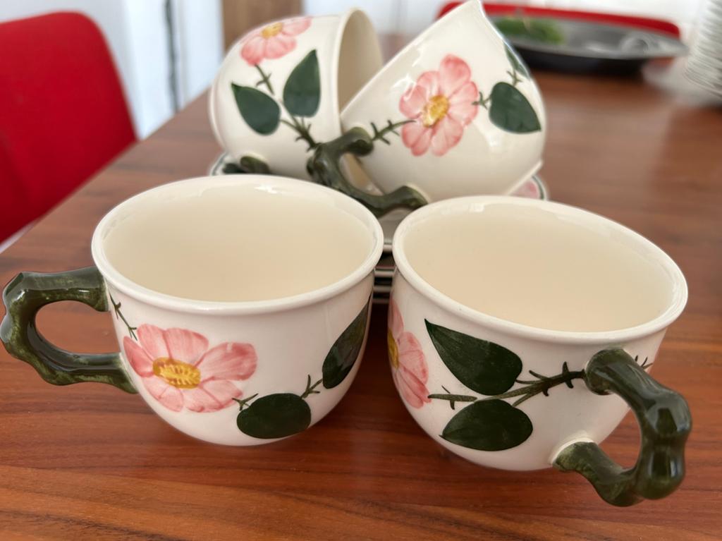 4stuks kop en schotels  Villeroy&Boch Wildrose, Ophalen of Verzenden