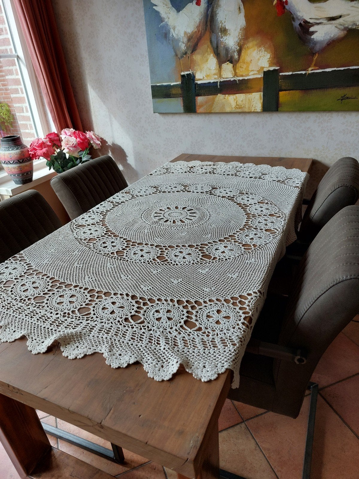 Bijna nieuwe eethoek., Ophalen, Overige materialen, 50 tot 100 cm, Zo goed als nieuw