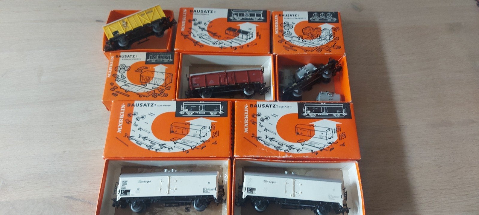 5 Märklin DB goederenwagens artnr's 2x4918,4919,4920,4909 ov, Ophalen, Wisselstroom, Wagon, Zo goed als nieuw