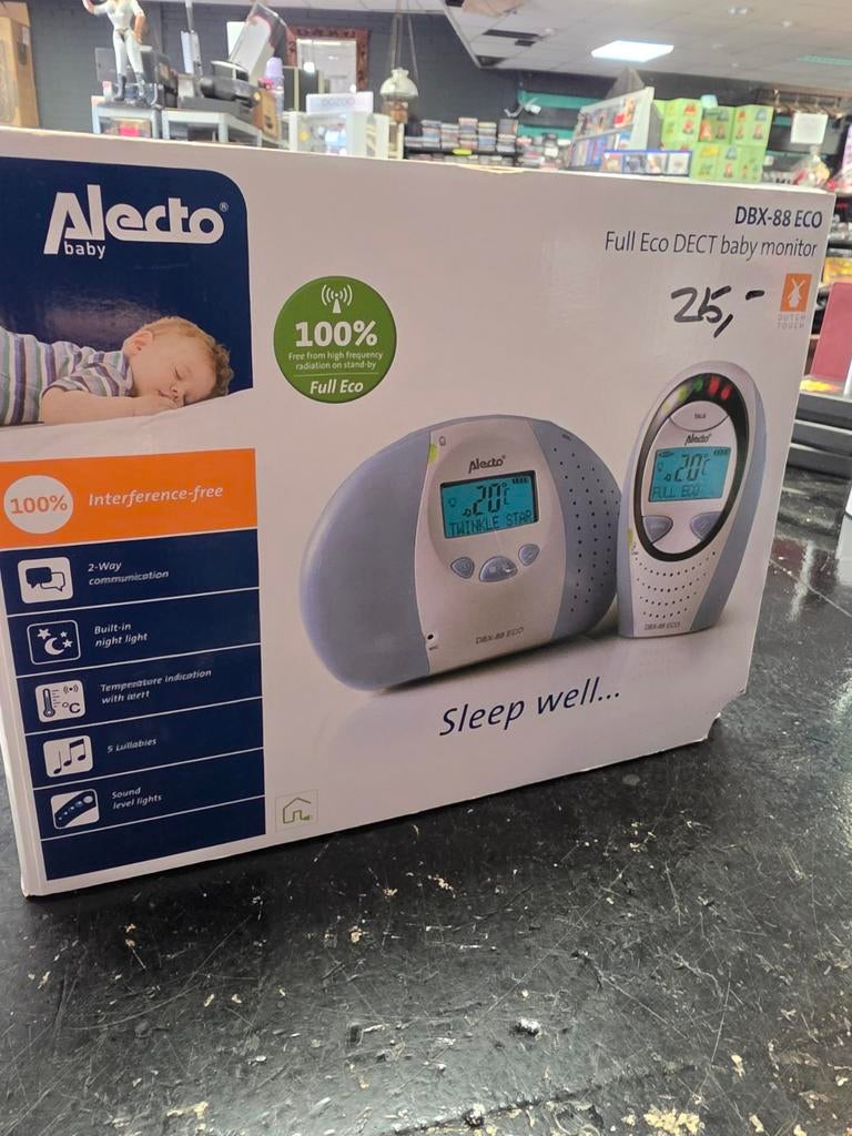 Alecto DBX-88 ECO Full, Kinderen en Baby's, Babyfoons, Terugspreekfunctie, Ophalen of Verzenden, Langestraat, Mhautos88@gmail.com