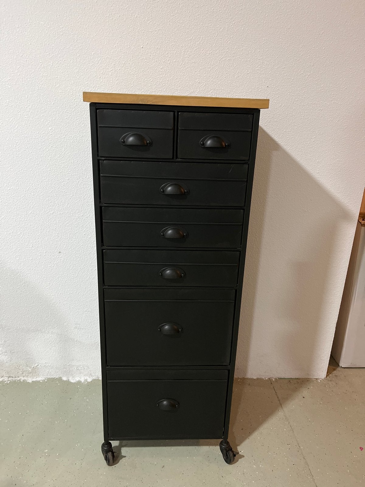 Leuk metalen ladenkastje op wieltjes - 121x47x35 cm, Huis en Inrichting, Ophalen, Minder dan 50 cm, Gebruikt, 5 laden of meer