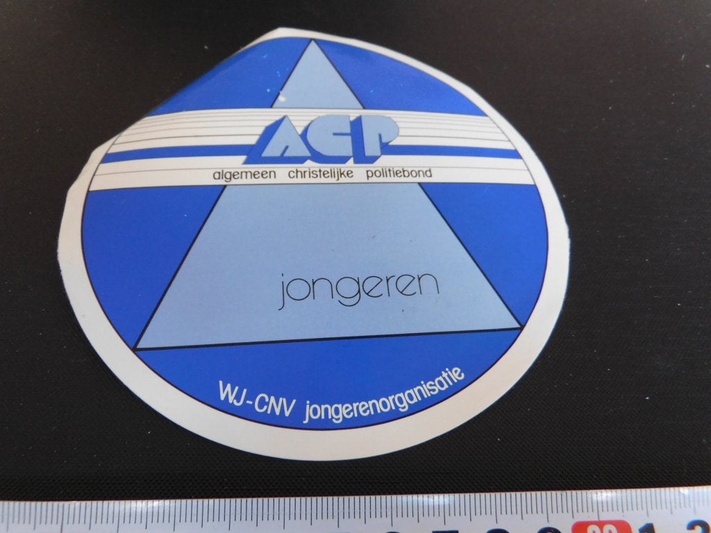 sticker Politie ACP Jongeren  WJ-CNV, Ophalen, Zo goed als nieuw