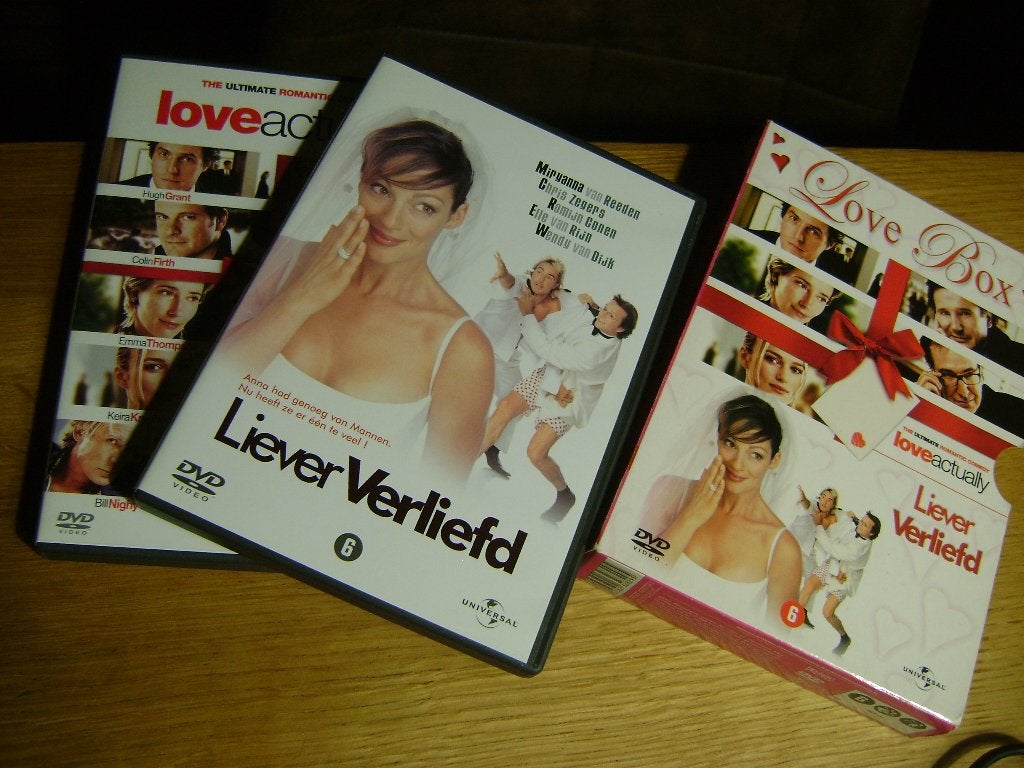 2 DVD - Love Box - Love Actually & Liever Verliefd, Vanaf 6 jaar, Ophalen of Verzenden, Gebruikt, Romantische komedie