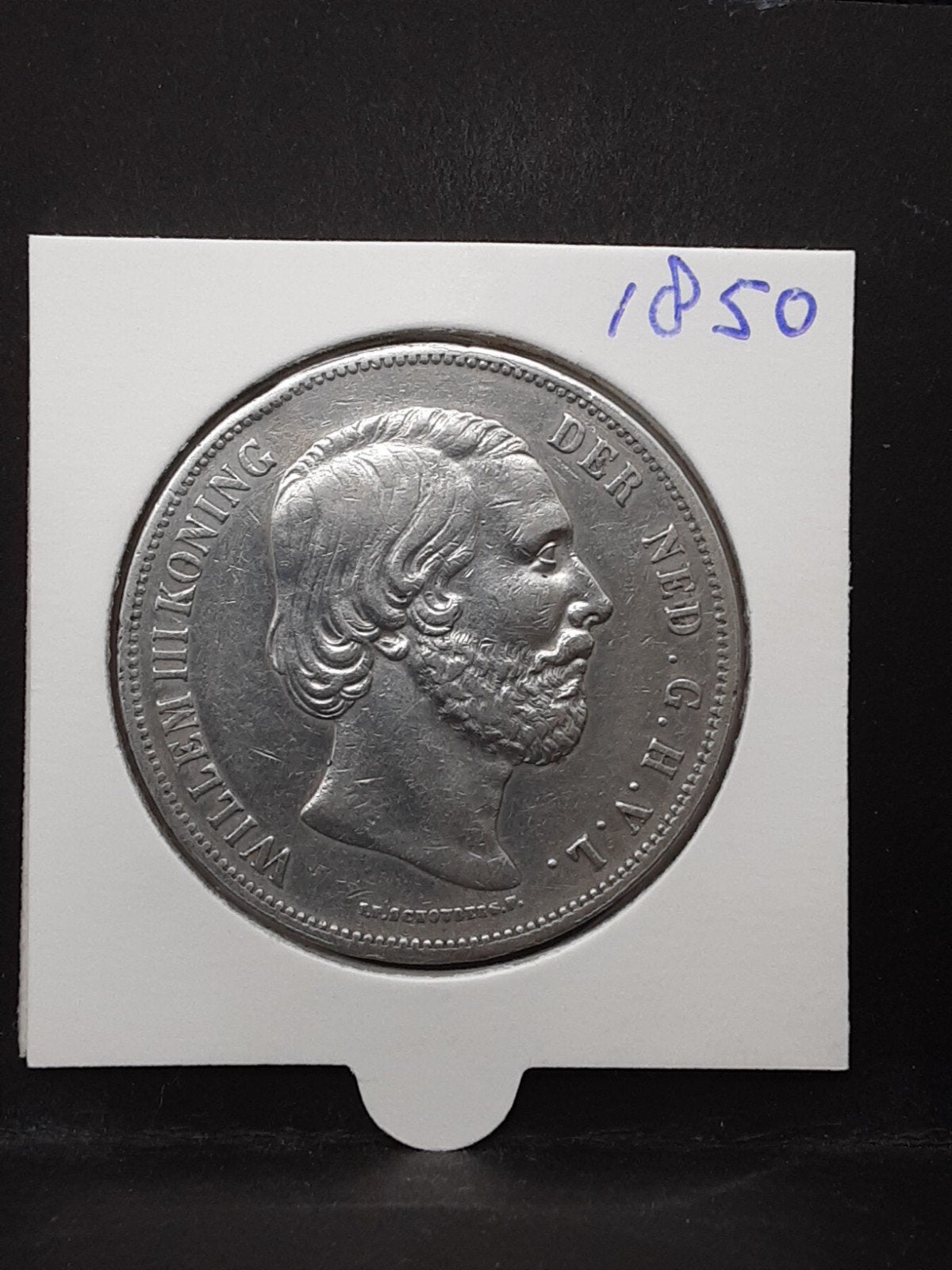Rijksdaalder 1850 koning Willem III, Postzegels en Munten, Munten | Nederland, Koning Willem III, Verzenden, Zilver, Losse munt
