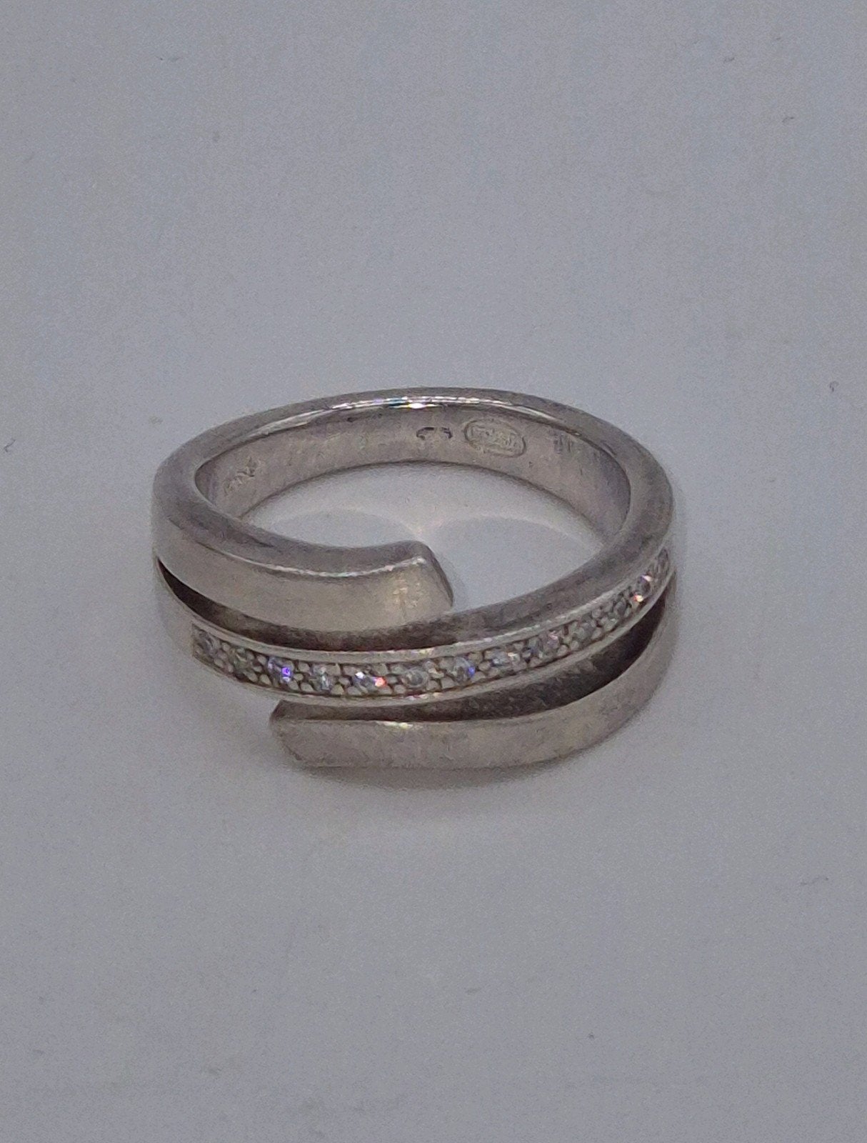 Mooie zilveren ring Fossil 925 maat 18, 18 tot 19, Gebruikt, Verzenden, Dame