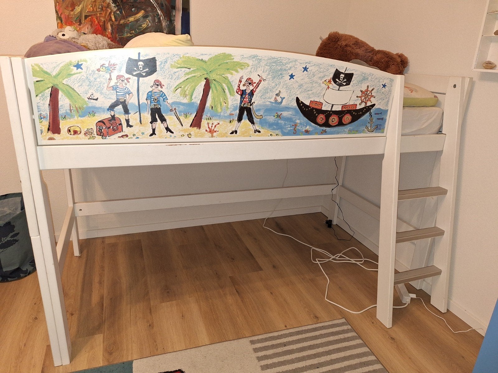 Lifetime halfhoogslaper met piratenthema, Ophalen, Gebruikt, 90 cm, Eenpersoons