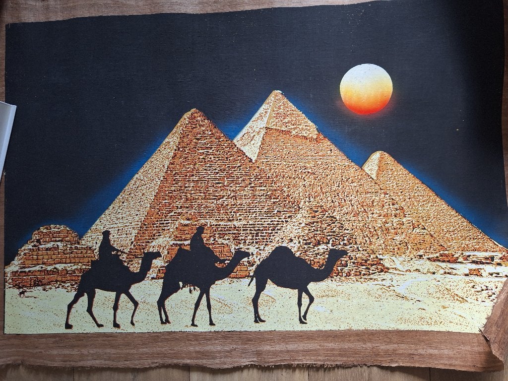 muurdecoratie Egypte piramide, Papier/karton, Ophalen of Verzenden, Overige stijlen, Nieuw