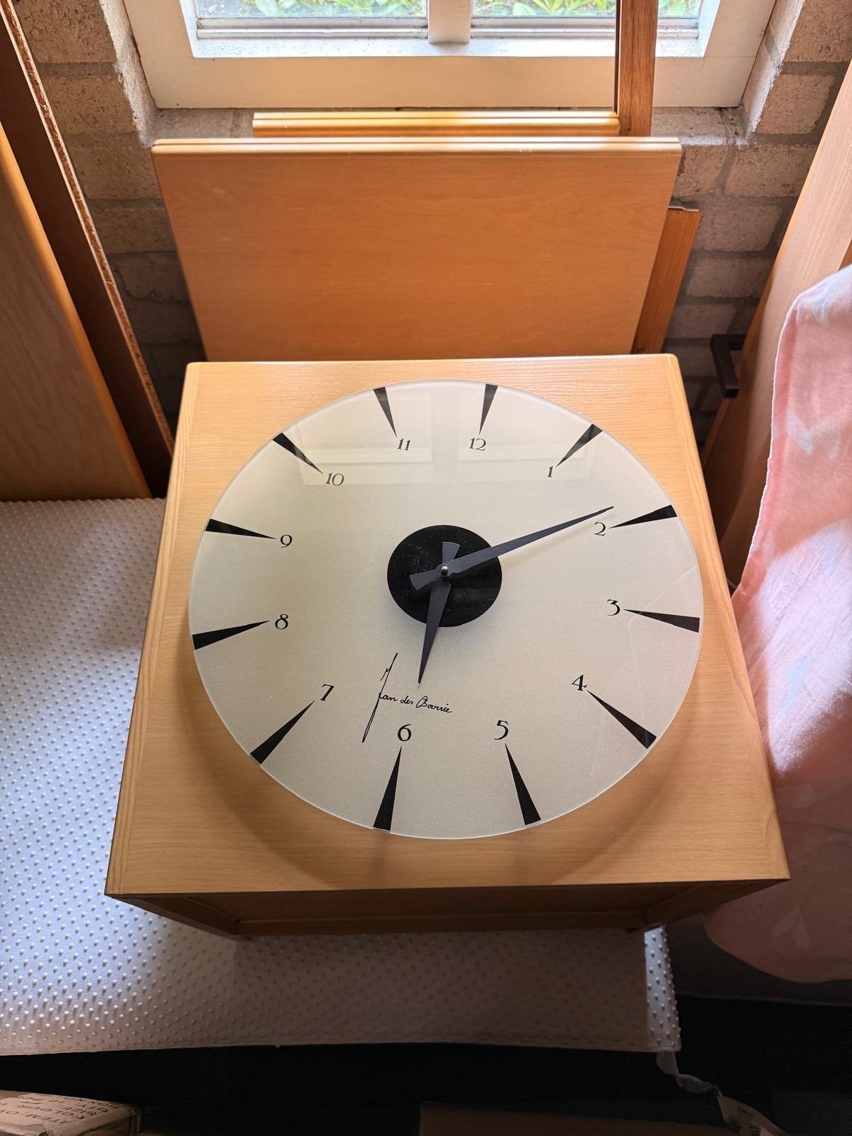 Jan des Bouvrie design - Modern en stijlvol, Ophalen, Zo goed als nieuw, Analoog, Wekker of Tafelklok