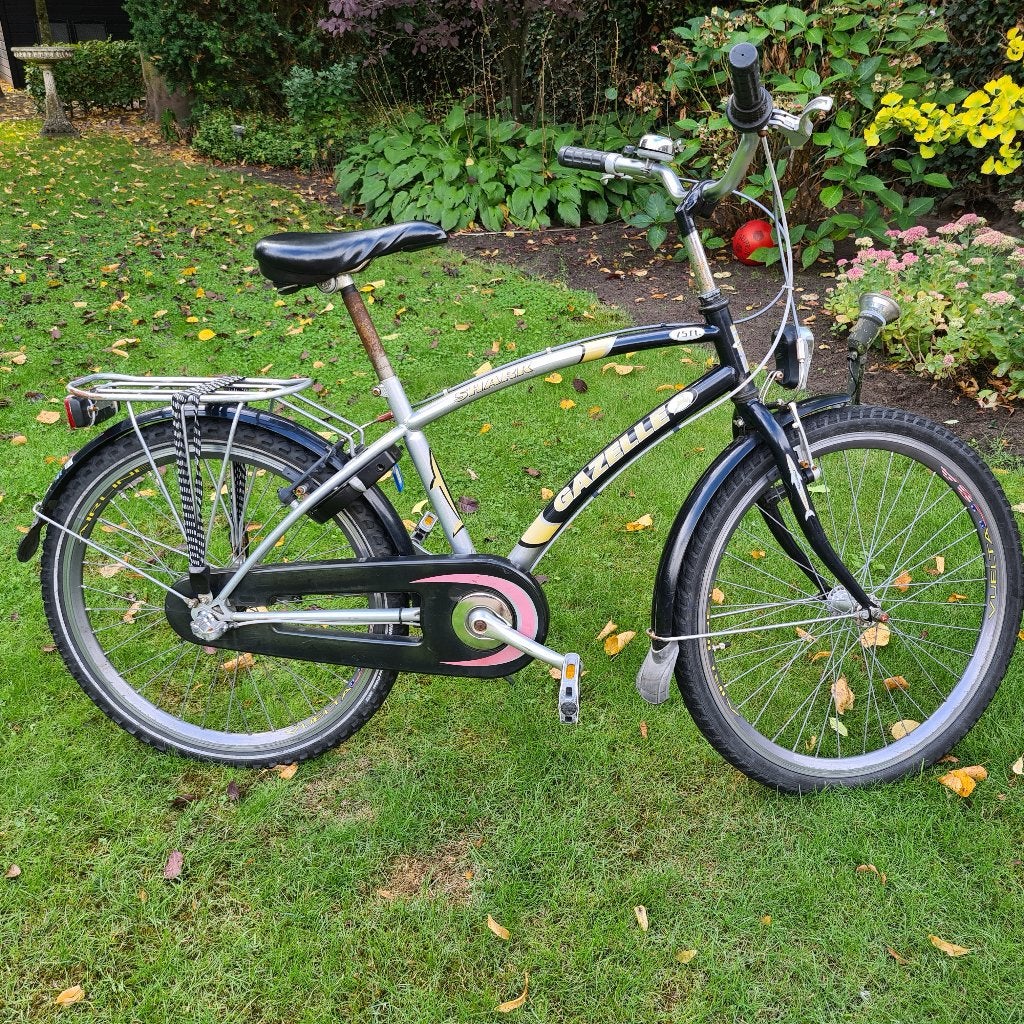 jongens fiets, Ophalen, Terugtraprem, Handrem, Gazelle