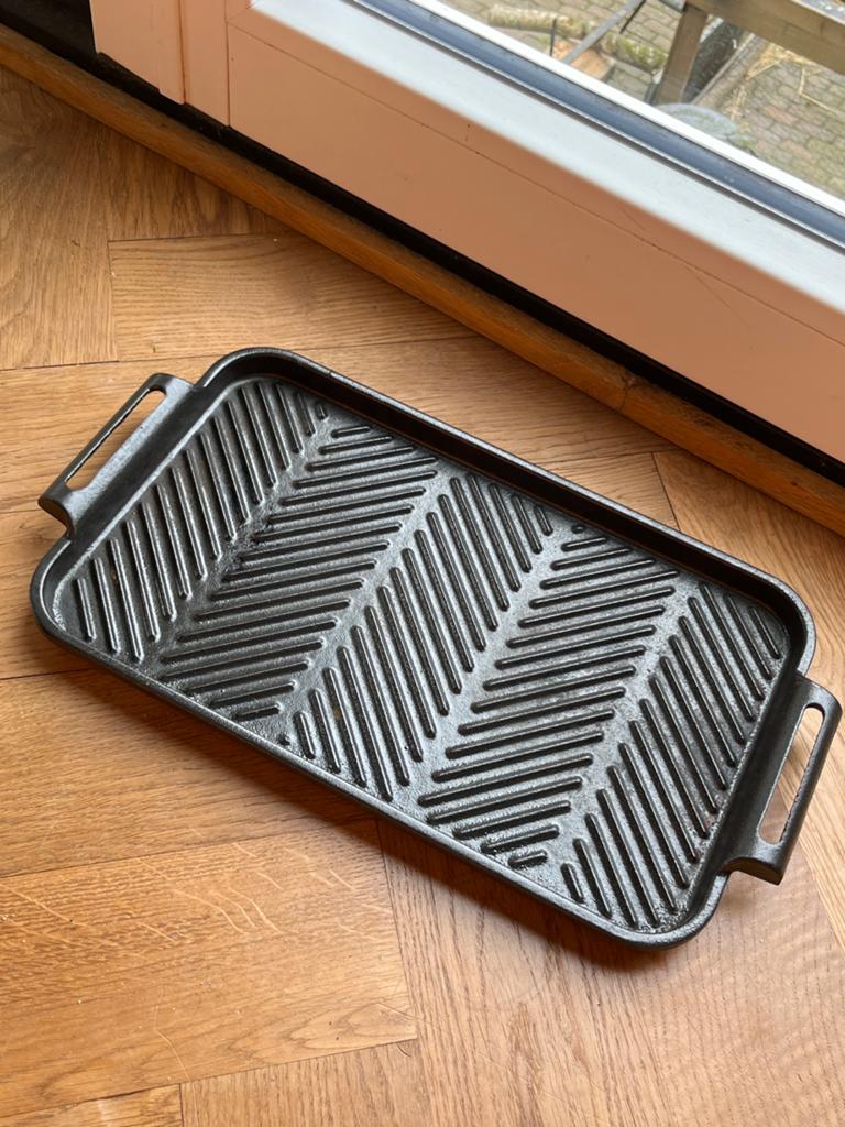 Gietijzeren Boretti Grillplaat - Zo goed als nieuw, Witgoed en Apparatuur, Grillplaten, Ophalen of Verzenden, Zo goed als nieuw