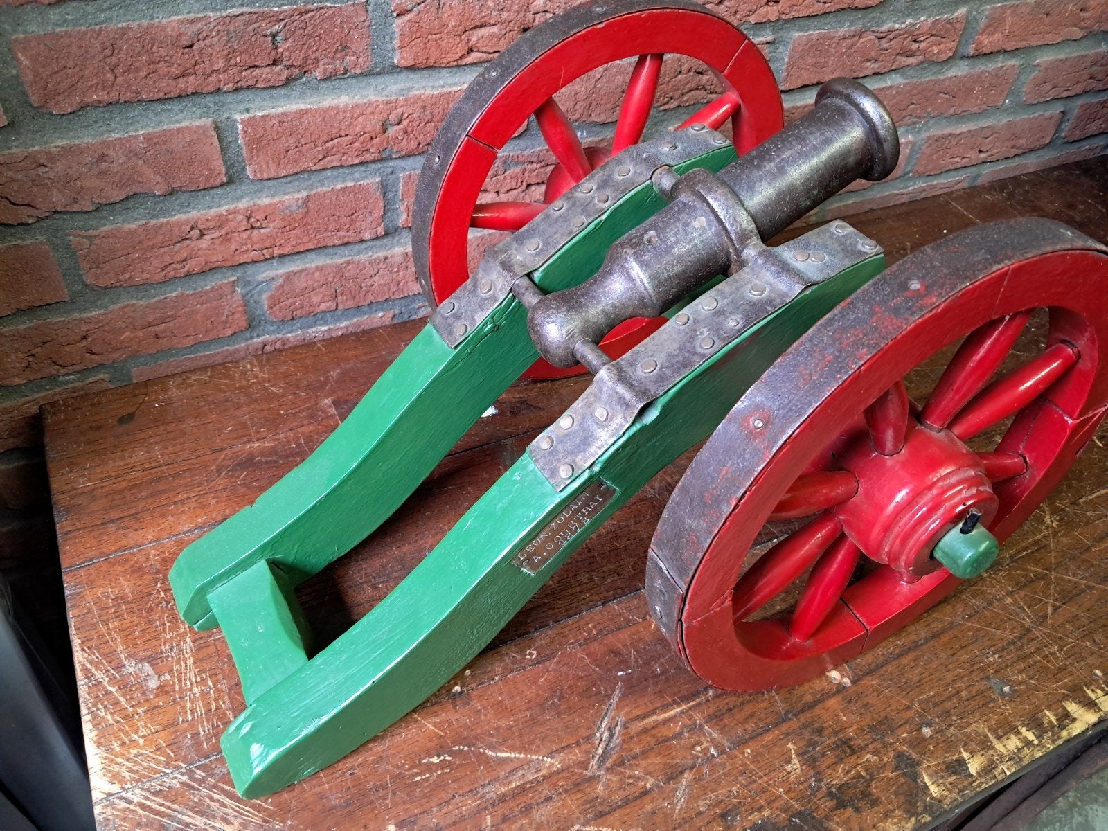 Antiek Saluutkanon op Affuit uit 1878, Herkomst Frankrijk, Ophalen of Verzenden