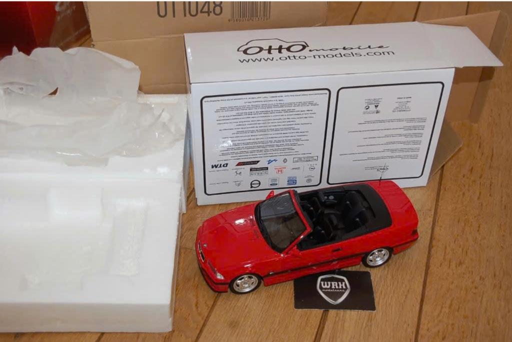 1:18 BMW M3 E36 CABRIO red Otto mobile OT1048 in box WRH, Hobby en Vrije tijd, Modelauto's | 1:18, Verzenden, Zo goed als nieuw