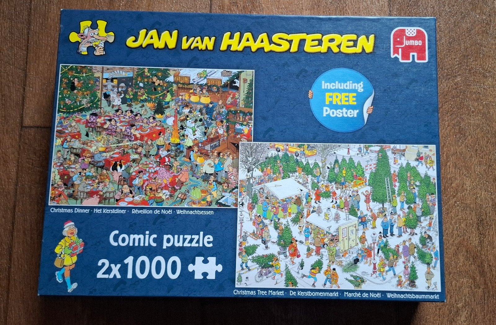 Jan van haasteren 2x 1000 stukjes, Verzenden, 500 t/m 1500 stukjes, Zo goed als nieuw, Legpuzzel