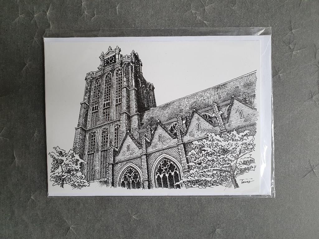 Grote Kerk in Dordrecht, Verzamelen, Foto's en Prenten, 1980 tot heden, Nieuw, Ophalen of Verzenden, Prent